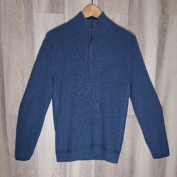 Ted Baker London Other - Ted Baker Mens 3 Quarter Zip Pullover Sweater Ribbed Knit Preppy Casual